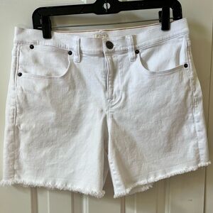 J.Crew white denim shorts